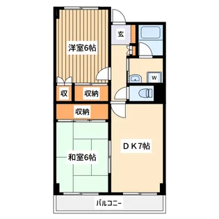 バラハイツ鴨居【2階】の間取り