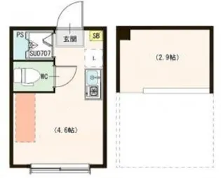 ハーモニーテラス十条【1階】の間取り