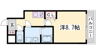 ラージヒル神戸駅西【3階】の間取り