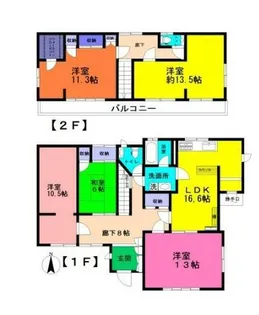 茨城県牛久市中央3【一戸建】の間取り
