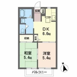 ディアス・TWO【1階】の間取り