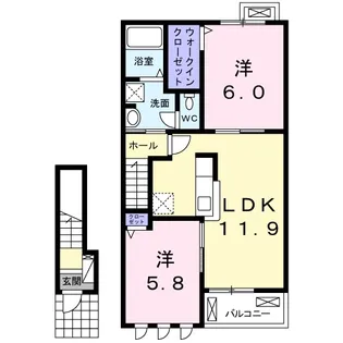 鹿児島県南さつま市加世田村原2【アパート】の間取り
