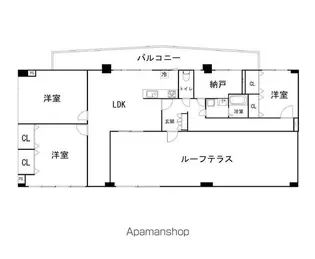 白樺フラッツ【7階】の間取り