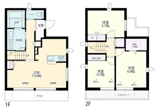 東京都狛江市西野川4【一戸建】の間取り
