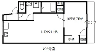 ラシャンブル春日【2階】の間取り