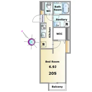 San Siro黒砂(サン・シーロ クロスナ)【2階】の間取り