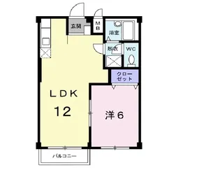 茨城県かすみがうら市下稲吉【アパート】の間取り