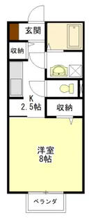 ラルーチェ上浜【1階】の間取り
