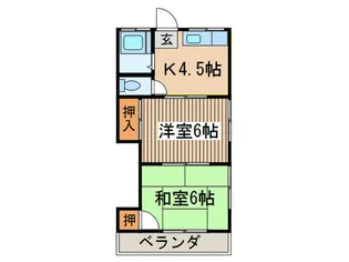 第二鈴木荘【2階】の間取り