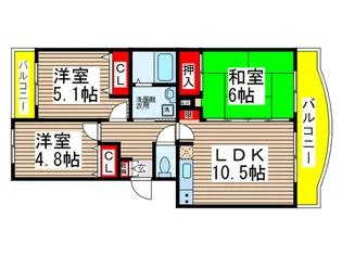 ロイヤルグレイス【2階】の間取り