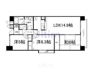フレックス戸ノ内【1階】の間取り