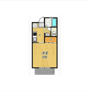 ビューキタカシ【1階】の間取り