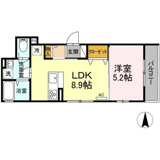 神奈川県藤沢市湘南台6【アパート】の間取り