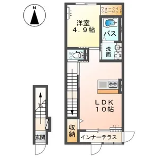 群馬県高崎市石原町【アパート】の間取り