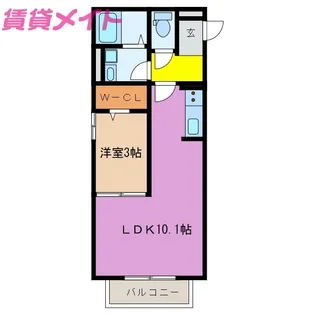 エクセルームK-III【2階】の間取り