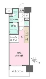 東京都目黒区下目黒3【マンション】の間取り