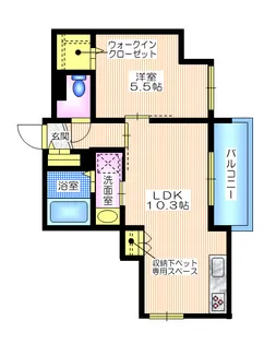 キャリアライズ湘南【4階】の間取り