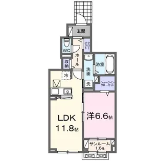 ヴィラアミング III【1階】の間取り