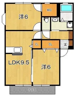 パームフィルズI【1階】の間取り