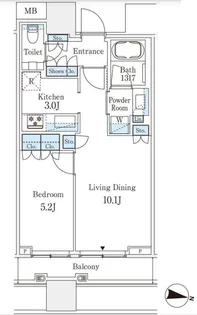 パークコート渋谷ザ・タワー【13階】の間取り