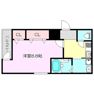 フジパレス豊里中央公園3番館【3階】の間取り