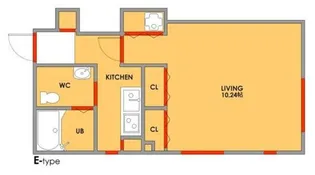 モデュロール赤坂【4階】の間取り