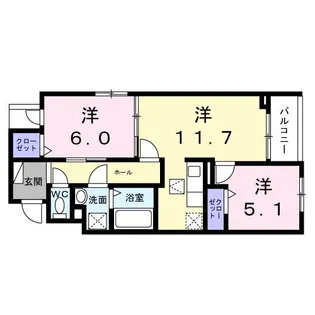 オルテンシア【1階】の間取り