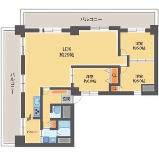 ウエストリヴィエール【9階】の間取り