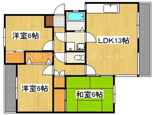パラダイスヒル【4階】の間取り