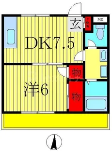 スプールスあけぼの【1階】の間取り