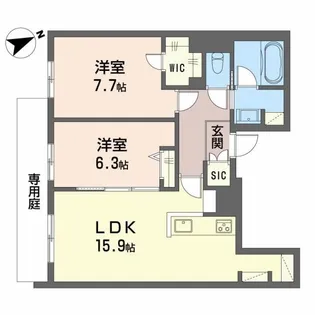 シャーメゾンウィンクス【1階】の間取り
