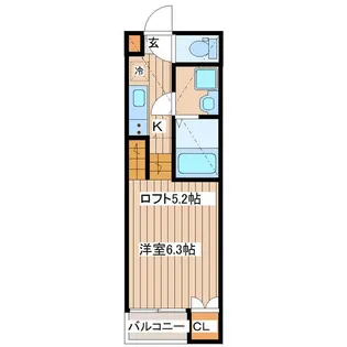 宮城県仙台市若林区若林1【アパート】の間取り