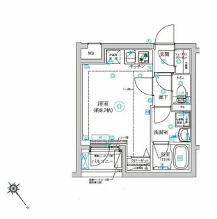 ベルシードステアーアルファ西日暮里【5階】の間取り
