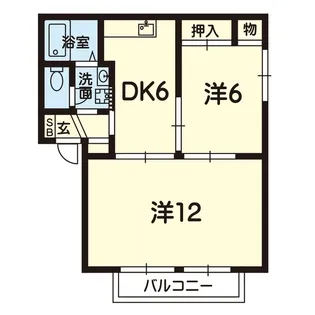 ガーデンパレス大津2【1階】の間取り
