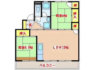 フォレストタウン川内 1号棟【3階】の間取り