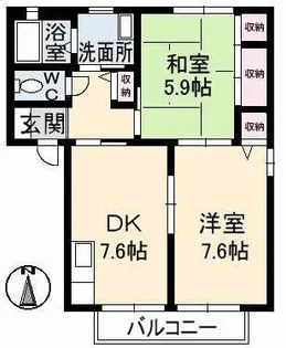 メゾンひまわり A棟【1階】の間取り