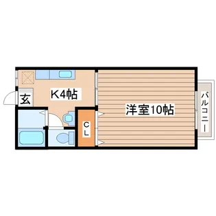 パレス植木【1階】の間取り