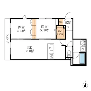 メゾン・ド・ファミーユ【1階】の間取り