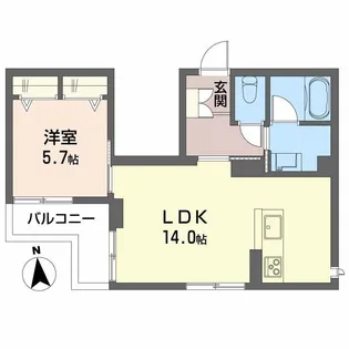 シャーメゾン宮II【2階】の間取り