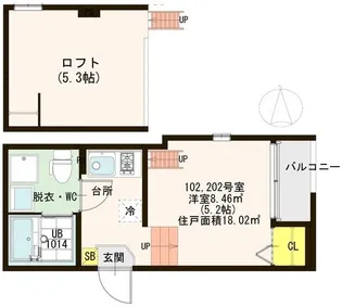 ハーモニーテラス住吉【1階】の間取り