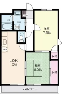 富士見町ハイツ【1階】の間取り