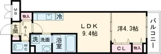 プライムガーデン若木【1階】の間取り