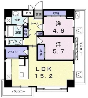 ホワイトブロッサム【5階】の間取り