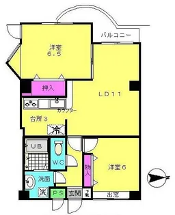 アルカディア・1【1階】の間取り