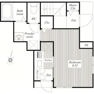 メゾン・ド・ネージュ【1階】の間取り