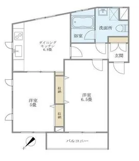 ウェルハウス東大井C棟(ウェルハウスヒガシオオイシートウ)【1階】の間取り