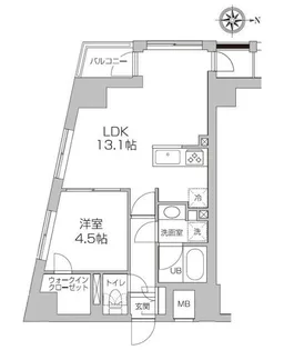 レジディア高円寺【6階】の間取り