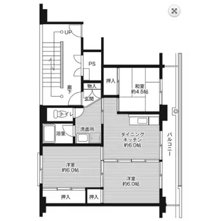 小名浜2号棟【5階】の間取り