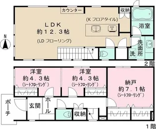 東京都世田谷区砧3【一戸建】の間取り