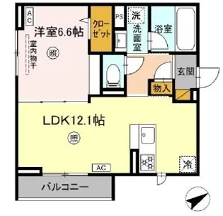 ユウ・エトワール【2階】の間取り